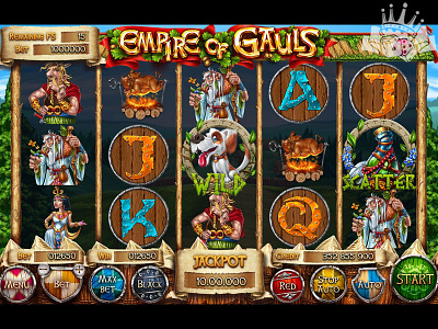 Game reels for slot machine "Empire of Gauls"