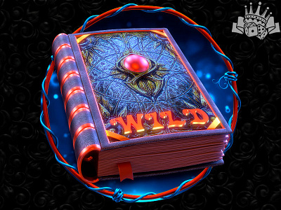 A Magicbook as a WILD slot symbol book art book cover design casino developer digital art digital designer digital graphics gambling game art game design graphic design magic book magic slot magic theme magic themed magicbook magicbook symbol slot symbol art slot symbol design wild design wild symbol