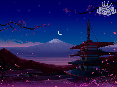 Japanese Themed slot game Background