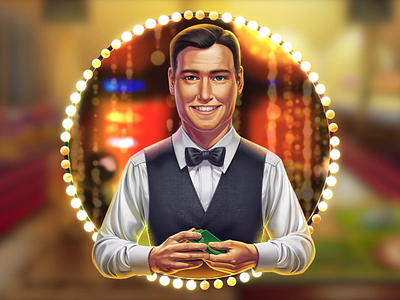 A Croupier - slot symbol animation casino art casino design casino symbols gambling gambling art gambling design game art game design graphic design slot design slot machine slot symbol slot symbol design slot symbols symbol art symbols design