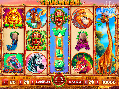 Development of the Game reels for the Savannah slot machine african themed digital art gambling game art game design game designer game developer game development game reels graphic design reel reels savannah slot savannah themed slot design slot machine design slot reels
