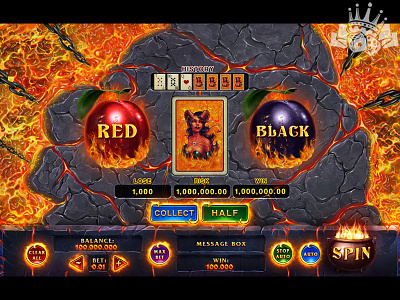 Gamble Game Design for the Hell Themed slot