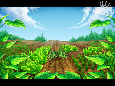 Garden Themed slot game Background