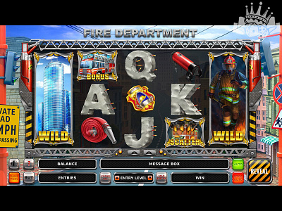 Game reels Design for the Firemen slot machine