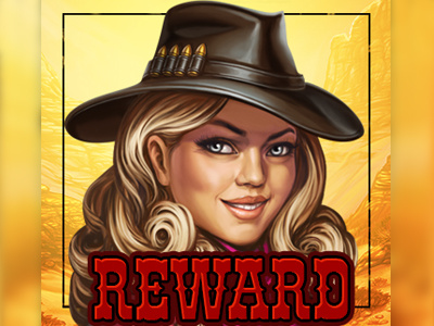 Cowgirl casino game art game design graphic design illustration online slot design slot machine symbol west wild