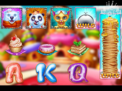 Set of slot symbols for the Sweets themed game