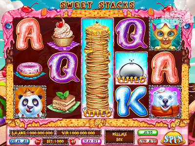 The Main UI for the Sweets themed slot game gambling game art game design main ui reel game reels reels art reels design slot art slot game art slot game design slot game reels slot machine art slot machine design slot machine reels sweet sweet slot sweet themed ui design user interface