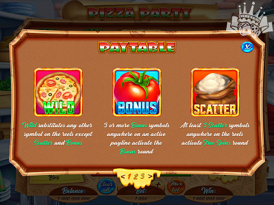 Paytable screen development for the casino slot