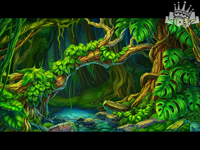 Jungle themed slot machine Background background art background design background image gambling gambling art gambling design game art game design jungle background jungle game jungle race jungle slot jungle symbols jungle themed slot background slot designer slot game art