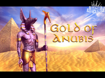 Splash screen of the "Gold of Anubis" slot game