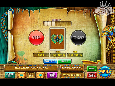 "Double game" development for the Egyptian slot machine