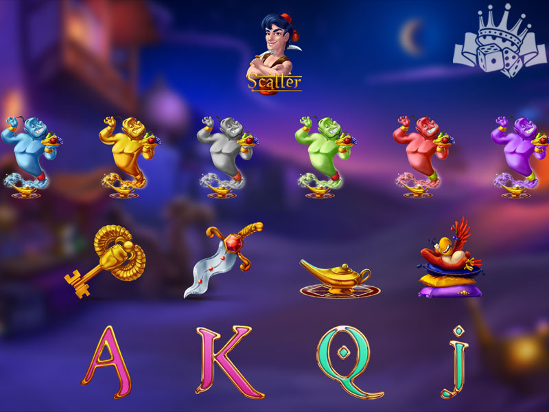 Set of slot symbols for the Aladdin slot game by Slotopaint on Dribbble