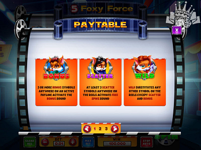 Slot machine Paytable Design