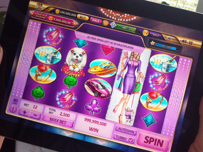 Slot machine - "Rich & Famous" casino digital art famous gambling game art game design luxury online rich slot design slot machine symbols