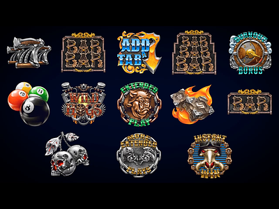 Animation of symbols for the slot "Wild Hogs" 3d art 3d design 3d symbols animation animators design game gambling gambling art gambling design game art game design game designing game symbols graphic design hogs slot hogs themed slot art slot design symbols art symbols design