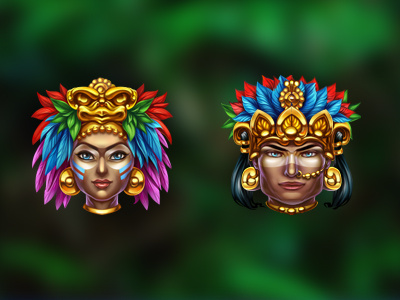 Mayan symbols 2 adventure casino digital art gambling game art game design graphic design mayan online slot machine symbols