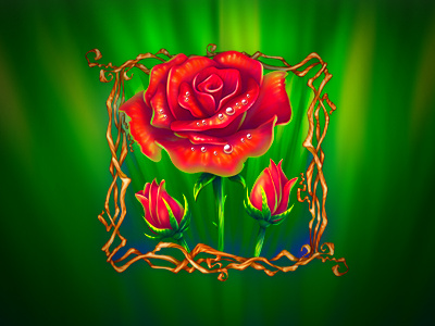 Garden symbols casino gambling game art game design graphic design online rose sketches slot machine symbols