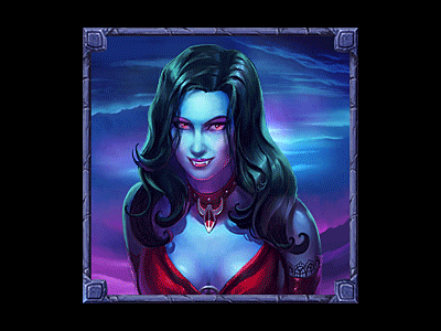 Vampiress animation casino gambling game art game design graphic design online sketches slot design symbol vampiress