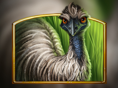 Ostrich animal casino gambling game art game design graphic design online ostrich sketch slot design symbol
