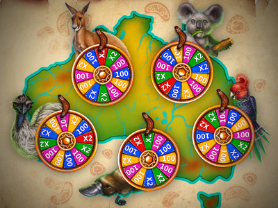 Bonus screen bonus casino digital art gambling game art game design graphic design online screen slot machine symbol wheels