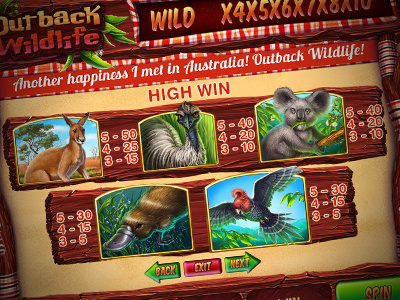 Australian paytable australian bonus casino digital art gambling game art game design graphic design online paytable slot machine symbols