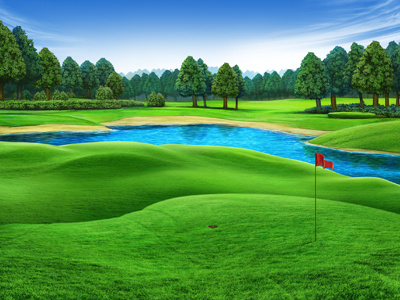 Golf course backgrounds casino digital art gambling game art game design golf fields graphic design online saturated slot design slot machines