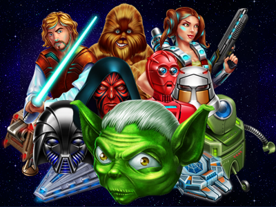 Slot machine - "Star Wars" casino digital art gambling game art game design online slot design slot machine star wars