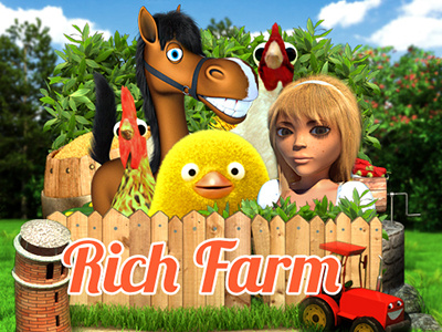 Slot machine - "Rich farm" 3d graphic animation casino digital art farm gambling game art game design online rich slot design slot machines