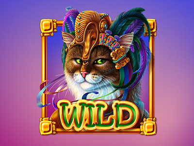 Voodoo cat casino cat concept art digital art gambling game art game design graphic design online slot design slot machine symbol