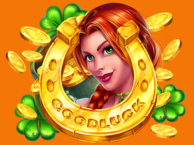 Slot machine - "Irish Luckyland" casino digital art gambling game art game design graphic design irish online slot design slot machine symbols