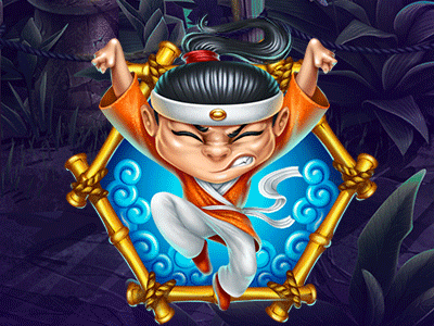 Shaolin's warrior casino concept art digital art gambling game art game design graphic design online shaolin slot design slot machine symbol