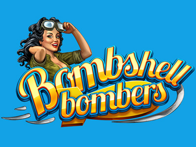 Slot machine - "Bombshell bombers" bombers bombshell casino digital art gambling game art game design online slot design slot machine ui