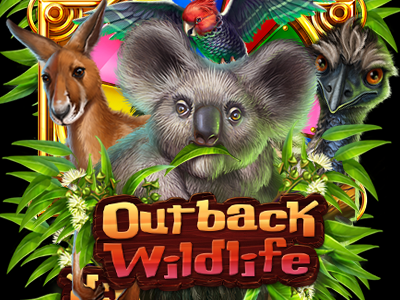 Slot machine - “Outback Wildlife” australian casino digital art gambling game art game design graphic design online slot design slot machine ui wildlife