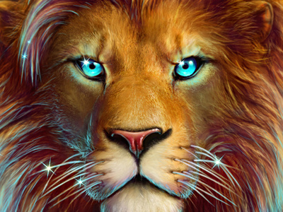 King Lion animal character character design digital art game art game design graphic design king lion slot design