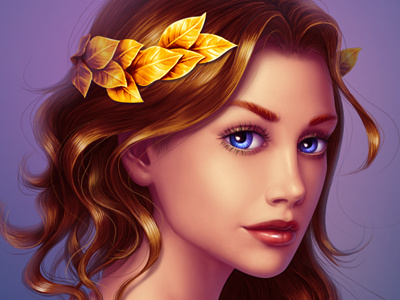 Priestess beautiful character character design digital art game art game design girl graphic design priestess slot design