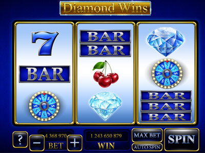 Slot machine for SALE – “Diamond Wins” bar cherry classic diamonds fortune seven slot machine slots wheel win