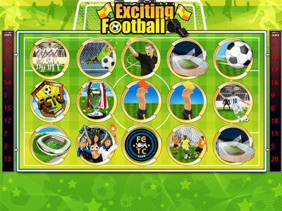 Slot machine for SALE – “Exciting Football” ball coin cup fans football referee score soccer sport stadium team whistle