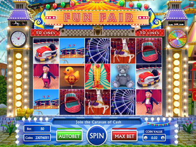 Slot machine for SALE – “Fun Fair” acrobat attractions balancer car attraction carousel circus circus performer clown horse juggler luna park wheel