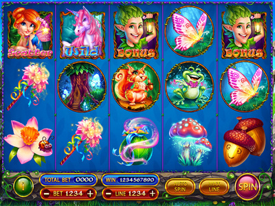 Slot machine for SALE – “Fairies” acorn amanita butterfly elf fairies fairy frog hollow ladybug lily magic mushroom