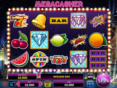 Slot machine for SALE – “Mega Casher” bars bells burning cherries cherry classic slot crystals diamond fruits orange sevens spin