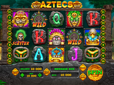 Slot machine for SALE – “Aztecs” altar artefact aztecs chests coins golden hieroglyphs masks ruins sculptures skull statue