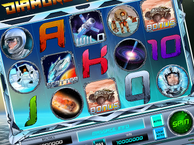 Slot machine for SALE – “Diamond Galactic” asteroid astronaut command centre cosmonaut explorer galactic galaxy planet probe robot satellite space space station spaceship station
