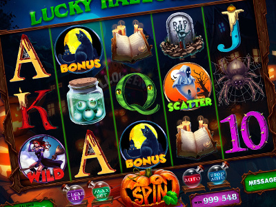 Slot machine for SALE – “Lucky Halloween” bats blood book dark evil ghost halloween holidays horror moon mystic night tarantula tombstones vampire witch