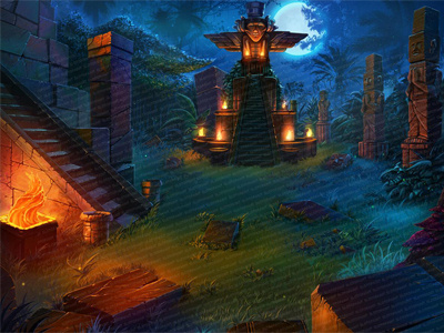 Sacrificial Totem - Slot Game Background