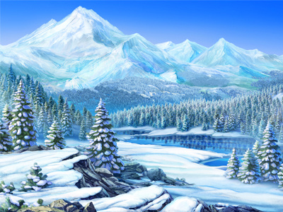 Main Background for the online casino slot "Nordic Wolf"