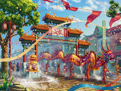 Dragon Festival in China! background background art background design background image casino china chinese design digital art dragon festival gambling game art game design graphic design illustration slot design slot machine slot machines