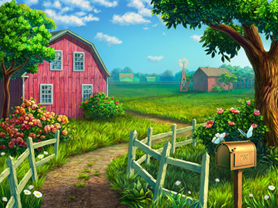 Village Background On Farm Themed Slot Game By Slotopaint On Dribbble