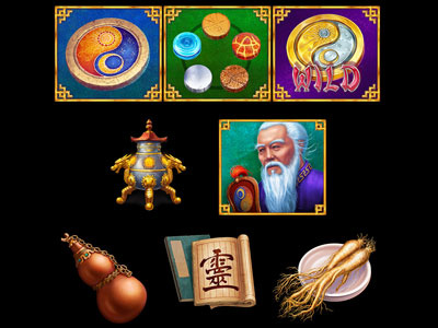 Slot symbols on Chinese Alchemy Theme alchemist casino casinos china chinese digital art furnace gambling game design games graphic design online scrolls slot design slot machine slot machines symbol symbols symbolset yin yang