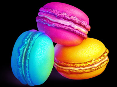 Macarons - "Delicious" slot symbol