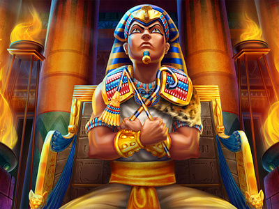 Loading Screen of the Slot Game art for game background art background design background image boot screen casino design casino symbols egypt slots egyptian slot egyptian themed gambling gambling art game background loading screen pharaoh pharaoh slot symbol pharaoh symbol pharaohs slot game slot game background slot illustration